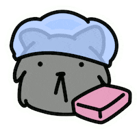 Cat Bathing Sticker