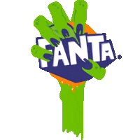 Fanta_korea halloween ghost burger pumpkin Sticker