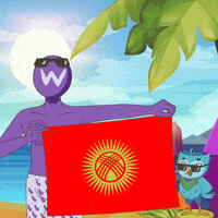 Flag Of Kyrgyzstan Usta GIF