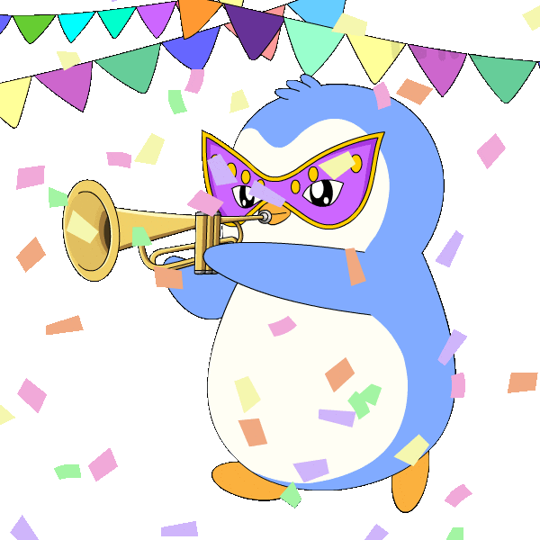 Party Celebrate Sticker by Pudgy Penguins