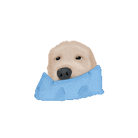 Happy_fluff sleepy doggy Sticker