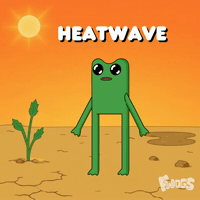 Burning Up Heat Wave GIF by fwogs