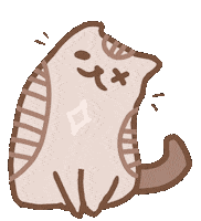 Happy Fat Cat Sticker