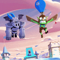 clash fall flying flight arena GIF