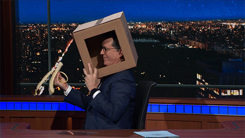stephen colbert banana hole GIF by The Late Show With Stephen Colbert