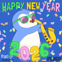 New Year Penguin GIF by Pudgy Penguins