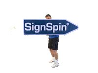 SignSpin art crazy marketing street Sticker