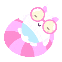 Happy Swimming Pool Sticker by Sara Gummy