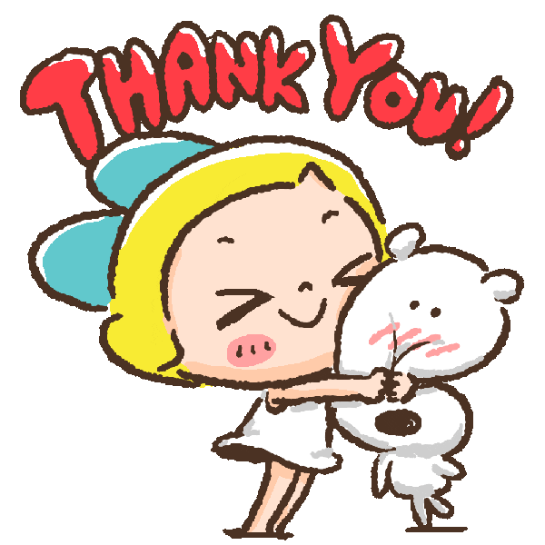 Thanks Love Sticker by Lemon & Sugar