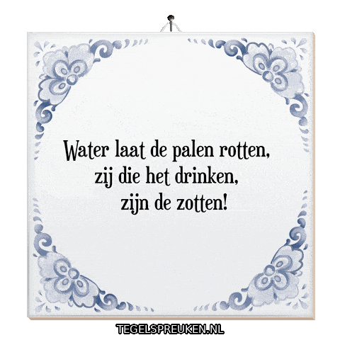 Water Wijsheid Sticker by Tegelspreuken.nl