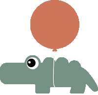 Balloon Croco Sticker by Done by Deer