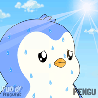 Summer Sweating GIF by Pudgy Penguins