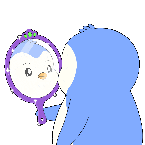 Looking Love Yourself Sticker by Pudgy Penguins