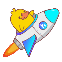 Send It To The Moon Sticker by FOMO Duck