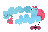 On My Way Running Sticker by Francisco Negrello