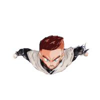 Dragonball Flying Sticker by Bobby Shann