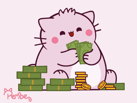 Make It Rain Cat GIF by Pembe
