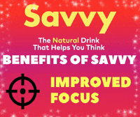 SAVVYBEVERAGE focus mental resilience benefits GIF