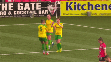 High Five Team Mates GIF by Cliftonville Football Club