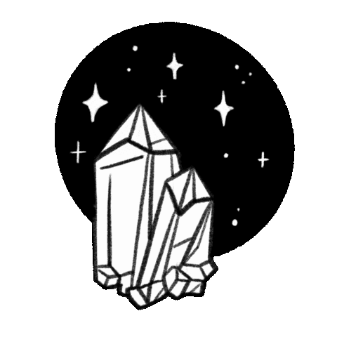 steph_fireflyatelier black and white stars magic minimal Sticker