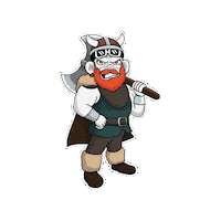 Vikings Island Sticker by Zhot Shop
