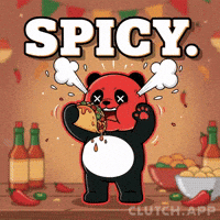 Cant Handle It Hot Sauce GIF by Kanpai Pandas