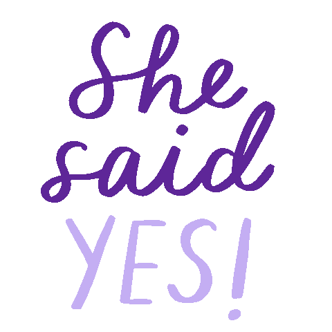Excited I Said Yes Sticker by Joy