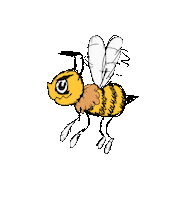 dannyarafa bee honey insect buzz Sticker