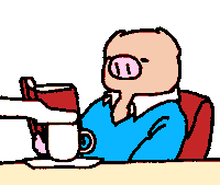Coffee Pig Sticker