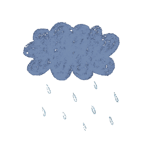 andreablascoillustration sad rain cloud drop Sticker