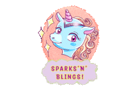 Unicorn Crown Sticker by SparksNBlings