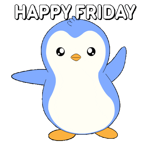 Its Friday Sticker by Pudgy Penguins
