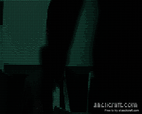 The Matrix - ASCII code visualization