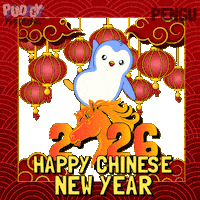 Chinese New Year Penguin Sticker by Pudgy Penguins