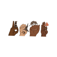 South African Sign Language Deaf Awareness Sticker