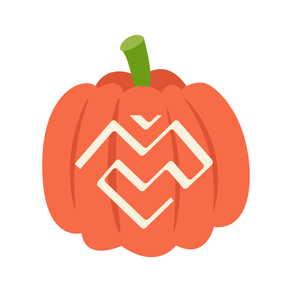 Happy Jack O Lantern Sticker by Madly Gems