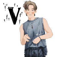 V Btsv Sticker by Tizzm