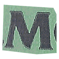 Typography M Sticker