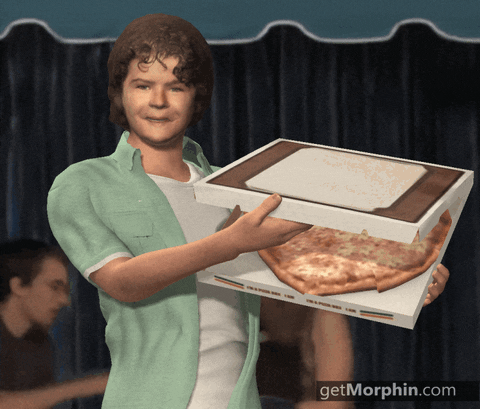 morphin giphyupload funny heart pizza GIF