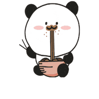 Bear Eating Sticker