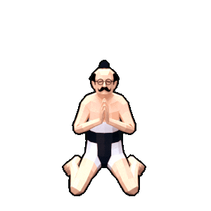 illustrated_jp sticker sumo super uncle Sticker