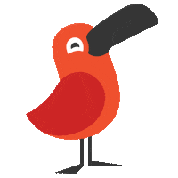 Wink Bird Sticker by Cambly