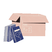 BoD_BooksonDemand book delivery box books Sticker