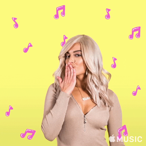applemusic giphyupload kisses apple music bebe rexha GIF
