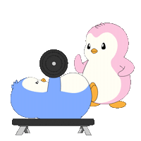 Working Out Sticker by Pudgy Penguins