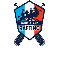 Mont-blanc-rafting fun friends jump adventure Sticker