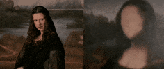 mona lisa flirting GIF by Crossroads of History