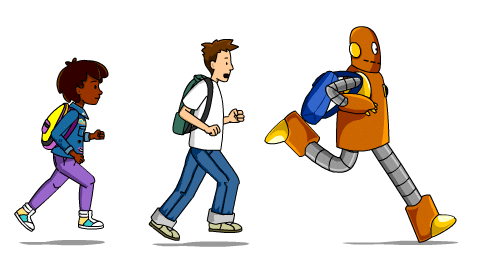 Back To School Running Sticker by BrainPOP