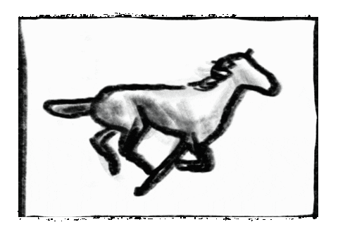 Drawing Running Sticker by Alan Resnick