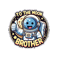 BrotherCoin moon bro brother to the moon Sticker